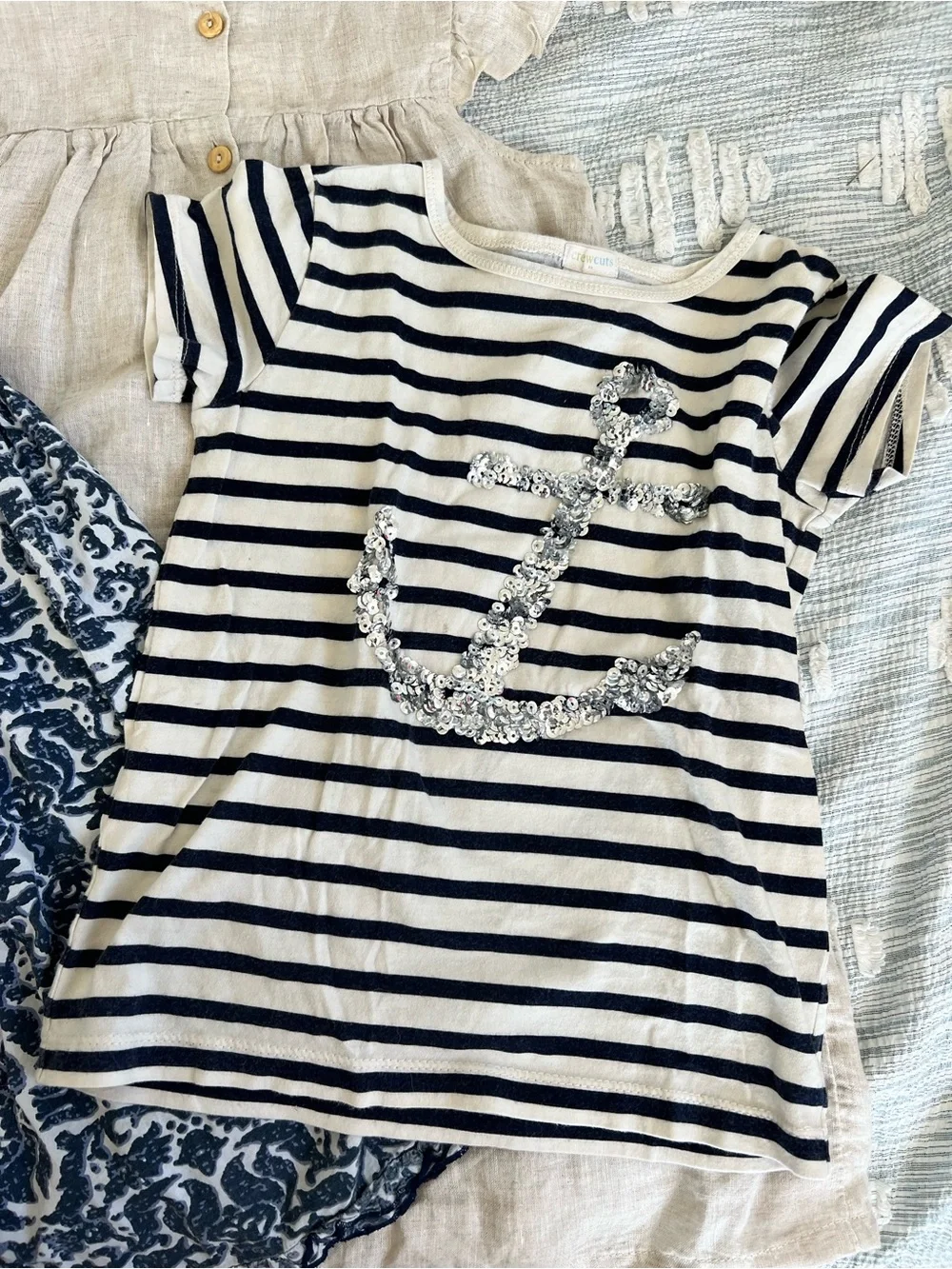 Crewcuts Navy Dress with White Anchor Print and other preppy nautical items